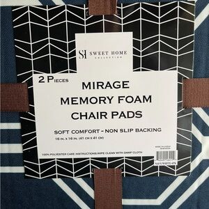 Sweet Home Collection Memory Foam Chair Pads 2pck